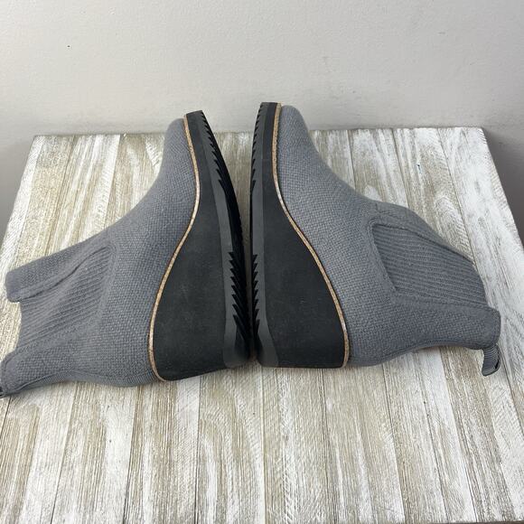 Sofft Booties Womens 8 Eiley Water Resistant Grey Knit Platform Wedge Boots - Picture 7 of 10